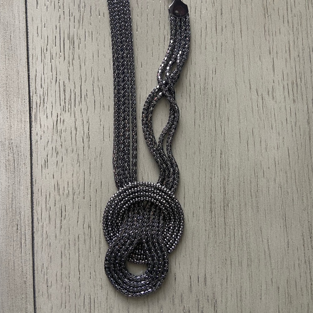 Gray Silver Necklace
